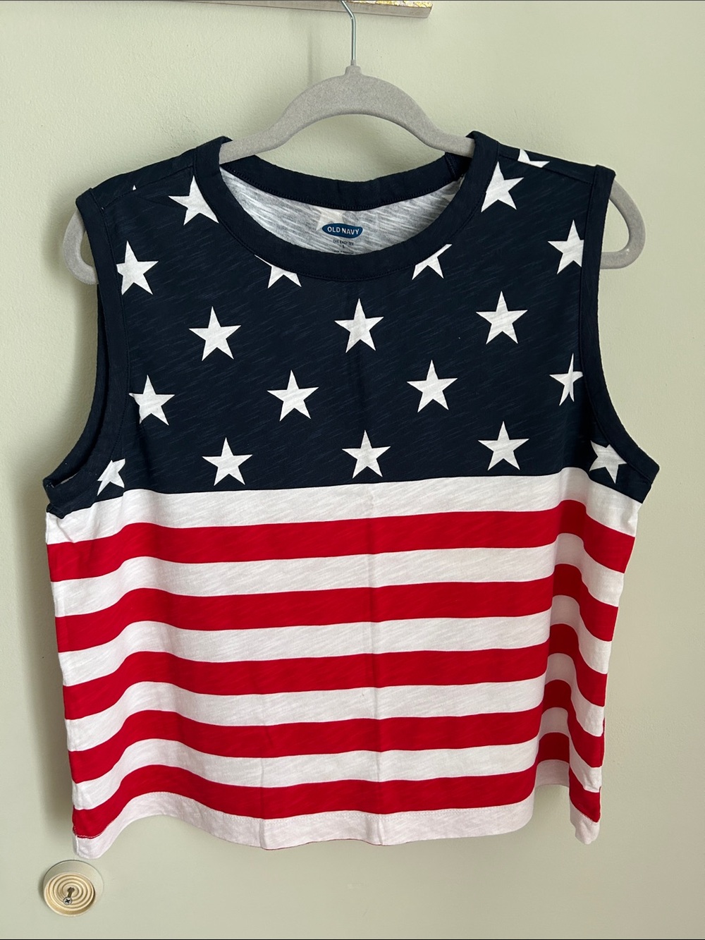 Old Navy Red White Blue Star & Stripe Sleeveless Top
